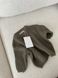 Chunky Knit Sweater - Olive Green