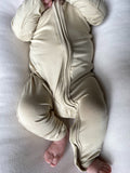 Bamboo Zipper Romper - Neutral Pine