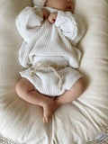 Chunky Knit Bloomers - White