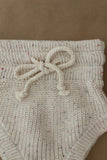 Speckled Chunky Knit Bloomers - Ecru