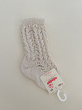 Perle Openwork Knee Socks -  Linen