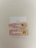 Geometric Alligator Clips - Pink