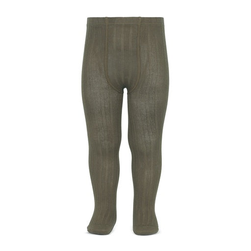 Ribbed Tights - Taupe