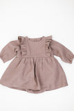 Ruffle Linen Romper Dress (3m-24m)