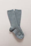 Ribbed High Knee Socks - Dry Green