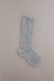 Side Openwork Knee Socks - PEARLY