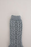 Perle Openwork Knee Socks - Dry Green