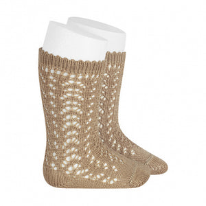 Perle Openwork Knee Socks - Rope