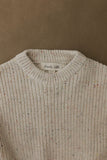 Speckled Chunky Knit Sweater - Ecru