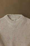 Speckled Chunky Knit Sweater - Ecru