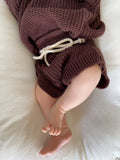 Chunky Knit Bloomers - Chocolate