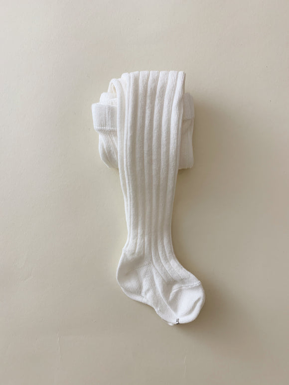 Ribbed Tights - Cream