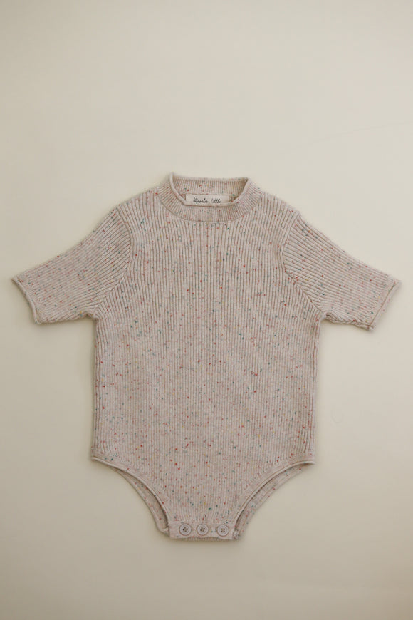 Ribbed Knit Onesie - Confetti