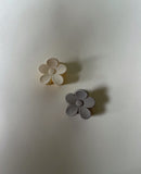 Mini Flower Claw clips - Ivory/Taupe