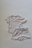 Soft Terry T-Shirt & Short Set - Ivory