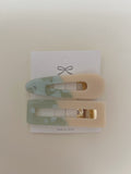 Geometric Alligator Clips - Green
