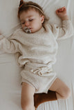 Speckled Chunky Knit Sweater - Ecru