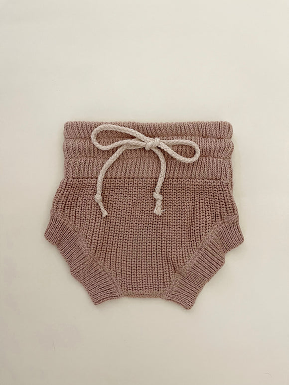 Chunky Knit Bloomers - Sedona Pink