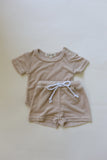 Soft Terry T-Shirt & Short Set - Natural