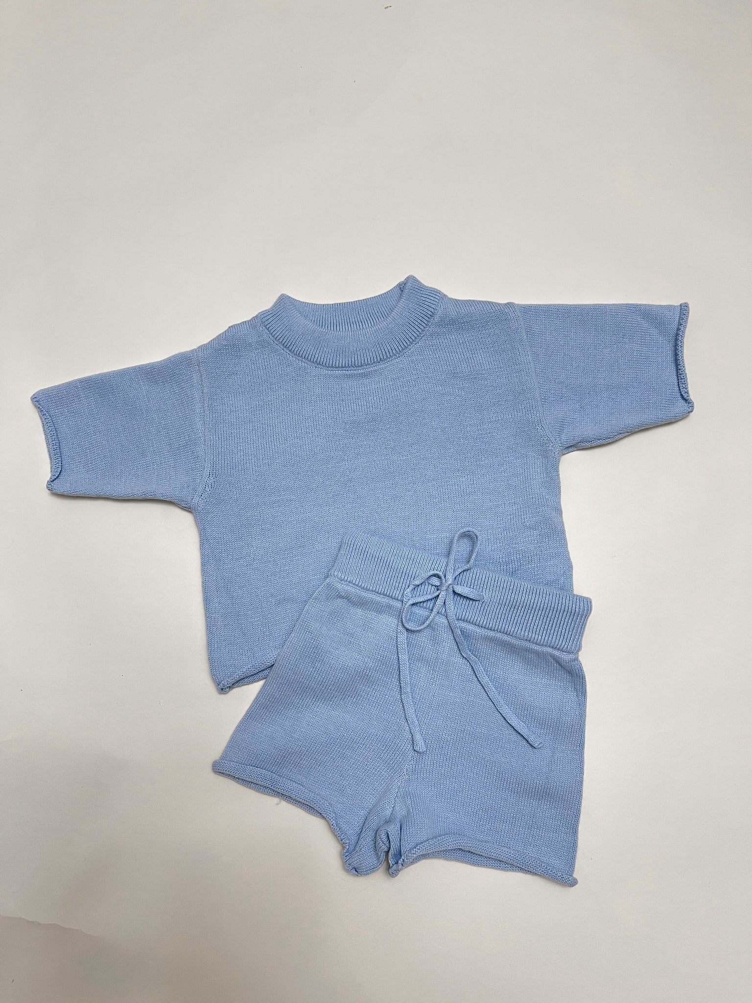 Knit Two Piece Sets Blue – Purely Little - Main Image