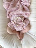Speckled Chunky Knit Bloomers - Pink