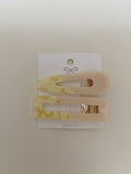 Geometric Alligator Clips - Yellow