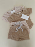 Soft Terry T-Shirt & Short Set - Natural
