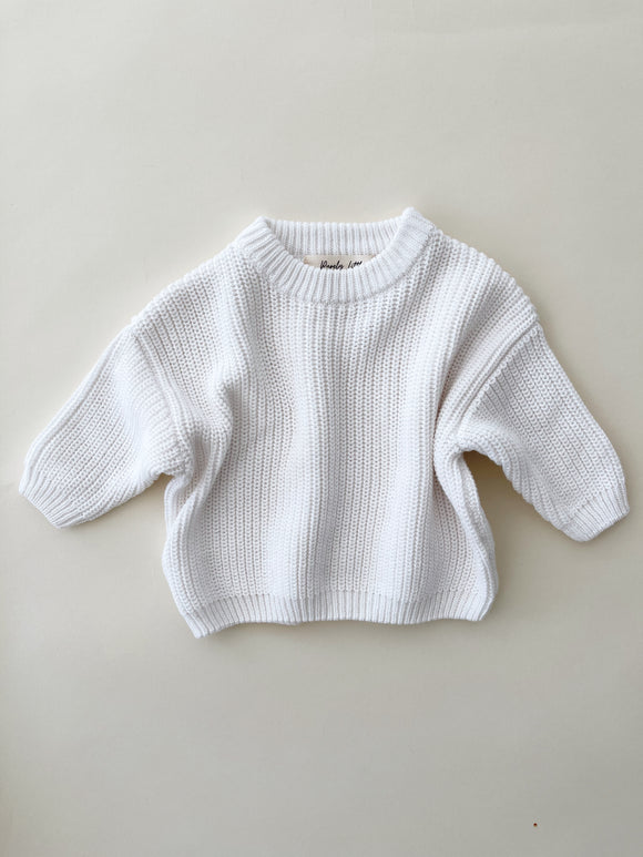 Chunky Knit Sweater - White