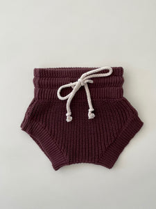 Chunky Knit Bloomers - Chocolate